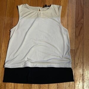 The Limited‎ Sleeveless White Blouse with Black Trim Size Small T41-65